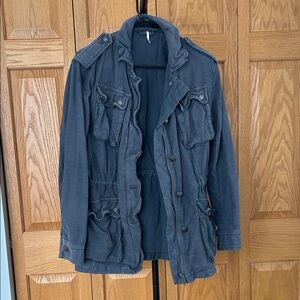 Free People Gray Denim Jacket